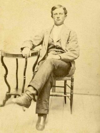 1860s Cdv Young Gentleman By L Daft Of Saratoga Springs York