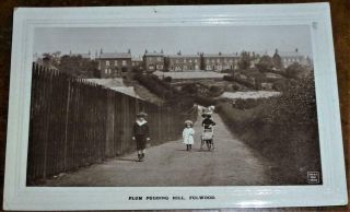 Real Photo Postcard 1916 Plum Pudding Hill Fulwood Preston See Both Images