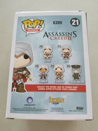 Funko Pop Games 21 Assassin ' s Creed II 2 Ezio Eagle Vision GameStop Exclusive 3