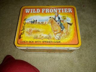Vintage Western Wild Frontier Tin Lunchbox