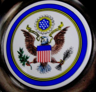 Hanging pewter ceramic plate dish Presidential Seal of the United States 1776 3