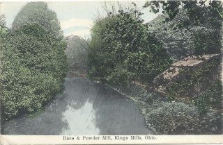 Kings Mills,  Cincinnati,  Oh: 1910: Race And Powder Mill By Stream