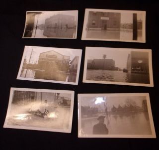 1937 Flood Photos Of Evansville,  Ind 6 Black & White 4 1/2 " X 2 3/4 "