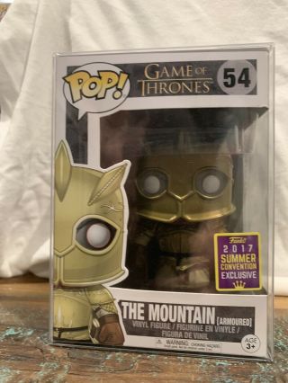 Funko Pop Game Of Thrones Sdcc Armored Mountain With Protector 54 Got