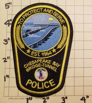 Chesapeake Bay Bridge - Tunnel (va) Police Department Patch - Style 3