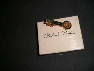 White House Richard Nixon Gift Tie Clasp Plus Gerald Ford Tie Clasp