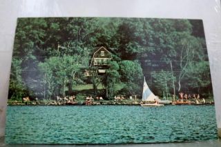 Connecticut Ct Boulders Inn Lake Waramaug Preston Postcard Old Vintage Card