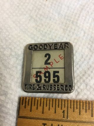 Antique Employee Badge Goodyear Tire & Rubber Co Made By Whitehead & Hoag