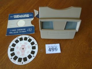 Vintage View Master 3d Viewer & Rare Sawyers Picture Tour Reel T.  V.  & Cartoons