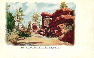 Embossed Postcard Buena Vista Drive,  Garden Of The Gods,  Colorado - Circa 1907