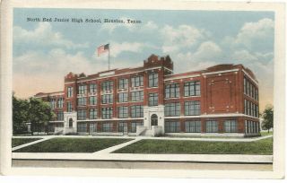 Postcard 1910,  North End Junior High School,  Houston,  Texas