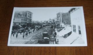 Rare Rppc Tonopah Nevada - July 4th Parade - 1913 - Mizpah Hotel - Old Cars - Trucks
