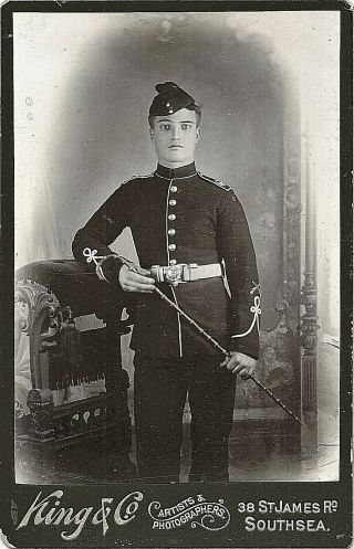 Victorian Cabinet Photograph - Young Military Officer - King Of Southsea