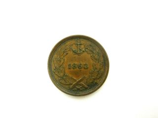 Our Little Monitor 1863 United States Civil War Token