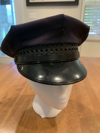 Vintage 8 Point Police Officers Uniform Hat