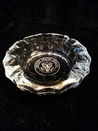 United States Senate Etched Glass Ashtray 5 3/8 "