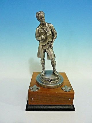Vintage Tait Mckenzie Cast Metal Boy Scout Trophy / Award Statue / 10.  5 " Tall