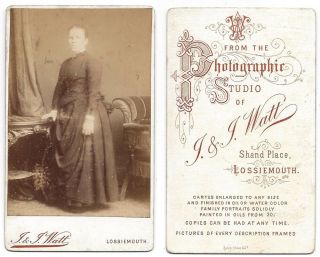 Cdv Victorian Lady Carte De Visite By Watt Of Lossiemouth