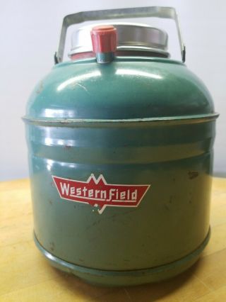 VINTAGE CAMPING PICNIC WORK SPORTS WESTERNFIELD METAL THERMOS COOLER JUG 3