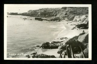 Real Photo Postcard Rppc California Ca Laguna Beach View Vintage