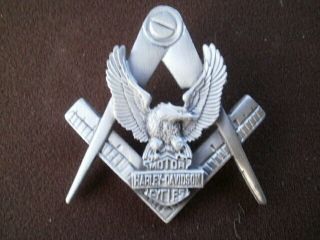 Harley Eagle Freemasons Masonic Widows Sons Vest Badge