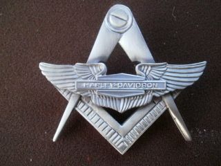 Freemasons Masonic Widows Sons Harley Wings Vest Badge
