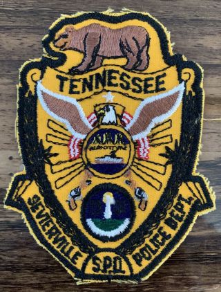 Vintage Sevierville Tn Police Patch Cheese Cloth Backing