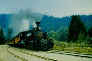 4 Vintage Photo Slides Steam Diesel California Western Trains Redwood Highway