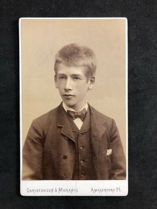 Victorian Carte De Visite Cdv: Denmark Boy: Christensen & Morange: Kjobenh