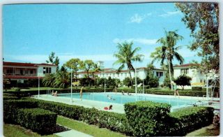 Miami,  Florida Fl " Penafort Pool " Barry College For Women Ca 1950s Postcard