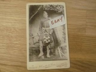 Lovely Vintage Cdv Photo Of A Soldier In Kilt Stonehouse Plymouth Photographer