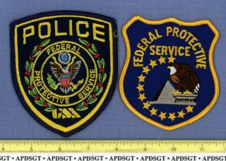 Federal Protective Service (2 Patches) Washington Dc Sheriff Police Patch Gsa