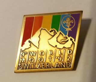 9th World Scout Moot - 1992 - Switzerland (neckerchief and pin) WOW 3