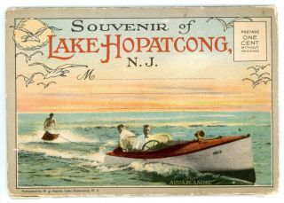 Lake Hopatcong Nj - Souvenir Folder Of Lake Resort - Postcard