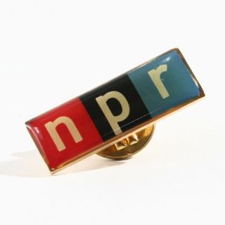 Rare Npr Logo Lapel Pin 1 " National Public Radio