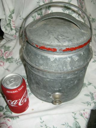 Vintage Galvanized Water Cooler 1 Gallon W/ Spigot