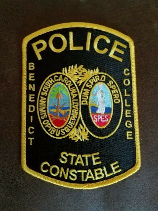 Benedict College State Constable Sc Police / Sheriff Patch South Carolina