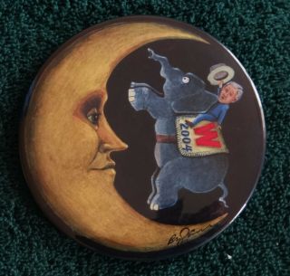 G.  W.  Bush 2004 Campaign Pin Button Artist Brian Campbell Limited Edition