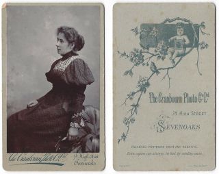 Cdv Photograph Victorian Lady Carte De Visite By Cranbourn Of Sevenoaks