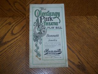 The Olentangy Park Theatre Play Bill - Columbus - 1888,  Zanesville - 1835 - Advertisement