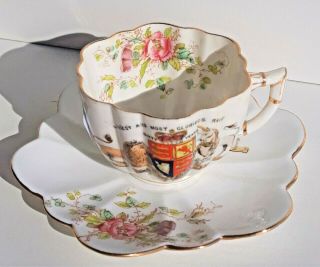Antique Foley Queen Victoria 60 Year Reign Cup And Saucer Lovely Very Old Item