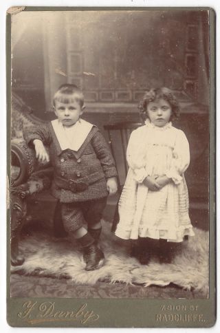 Cabinet Card Photograph Victorian Children By Danby Of Radcliffe