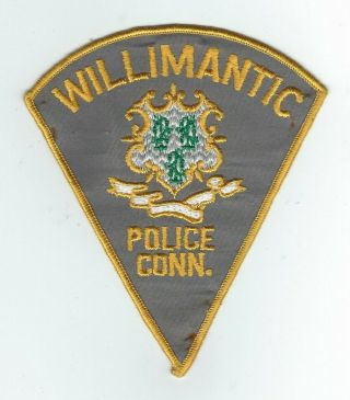 Vintage Willimantic,  Connecticut Police (cheese Cloth Back) Patch