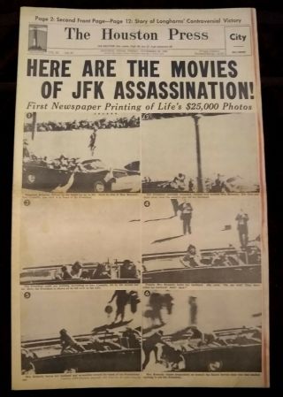 1963 Houston Newspaper John F Kennedy Assassination Photos Released