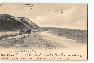 Long Island York Ny Postcard 1907 Long Island Sound Shore