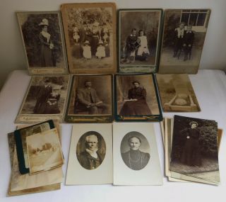 Cabinet Photograph Postcard Miles Family Upper Seagry Wiltshire Old Post Office