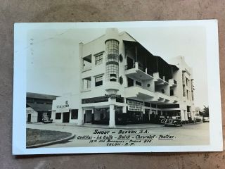 Rare Vintage Real Photo Postcard Panama,  Colon R.  P.  Smoot - Beeson Car Dealer 1939