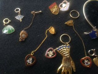Vintage Women of the Loyal Order of Moose Jewelry Pins SOME MARKED GOLD 5