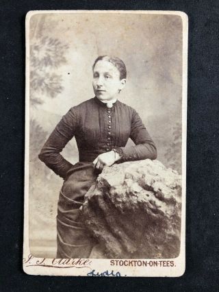 Victorian Carte De Visite Cdv: Lady Named Femney?: Clarke: Stockton On Tees