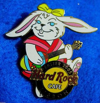Lisbon Portugal Easter White Rabbit Bunny Series 2005 Hard Rock Cafe Pin Le100